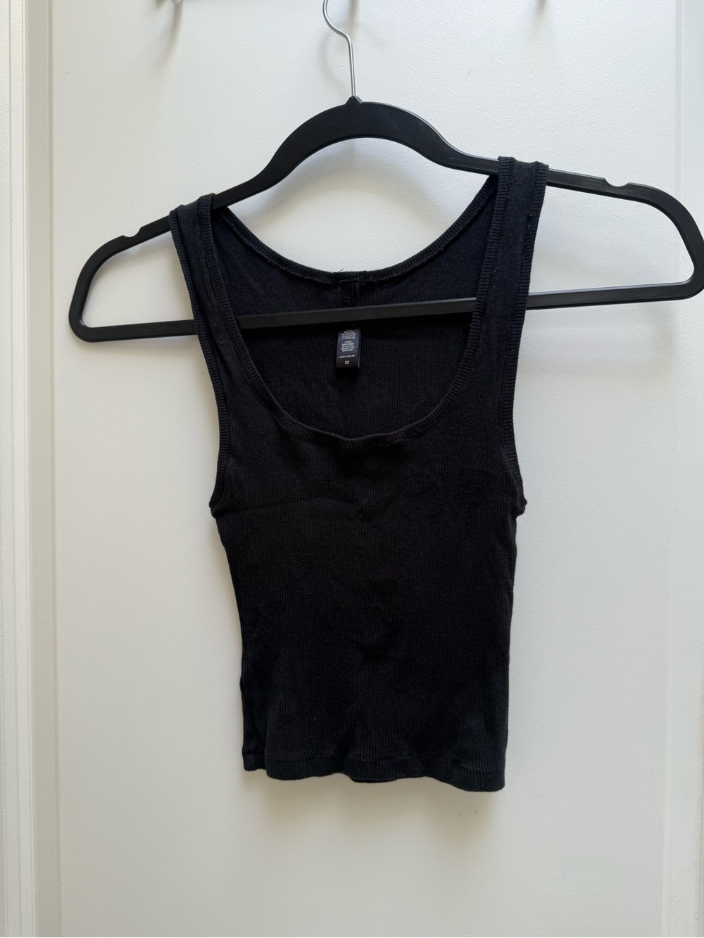 SKIM Cotton Rib Tank - Black